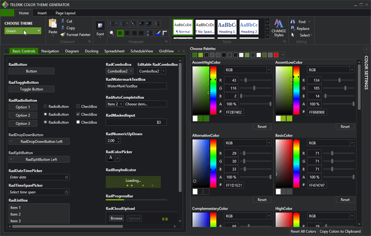 Color Theme Generator for WPF