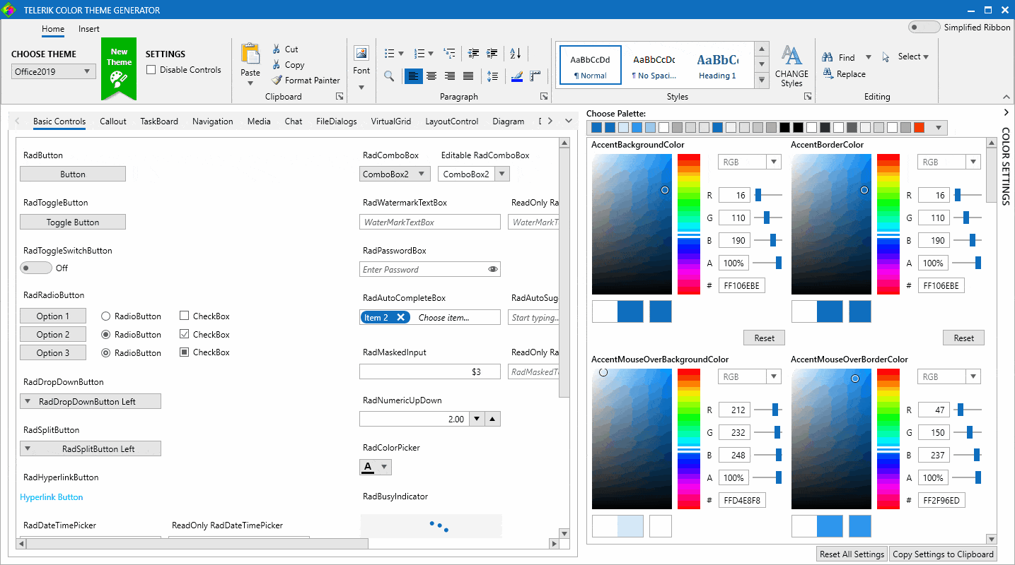 Color Theme Generator Office 2019