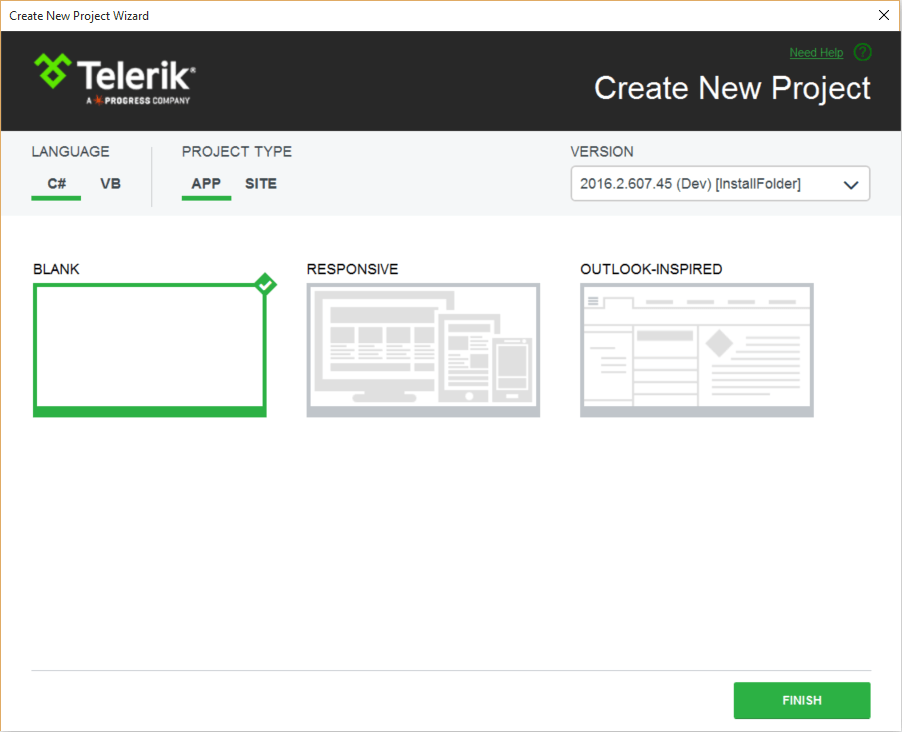 Create New Project Main