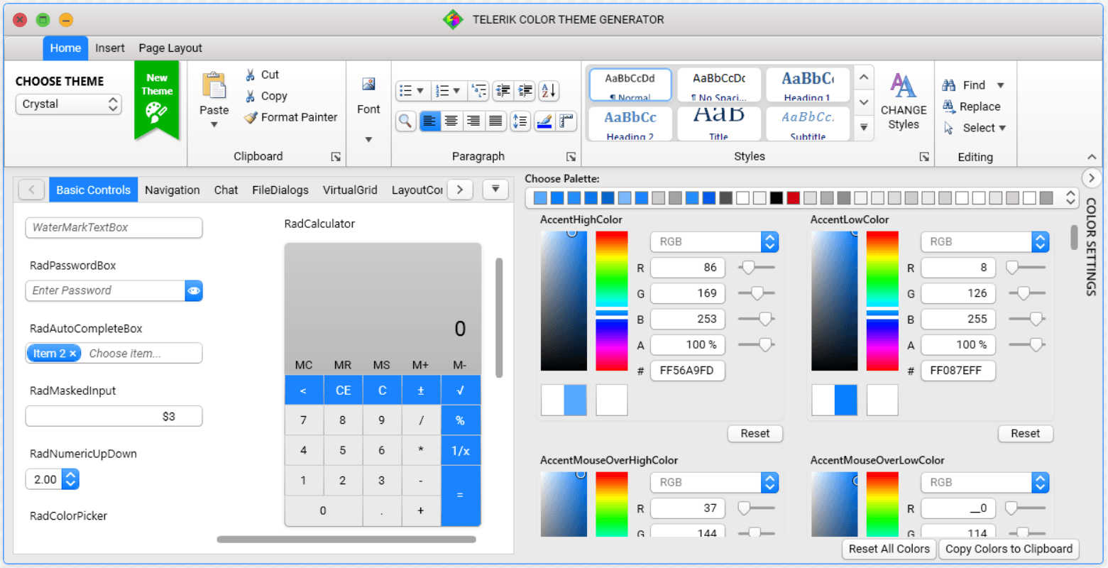 Color Theme Generator for XAML Color Theme Generator for XAML