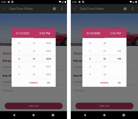 date and time picker for xamarin