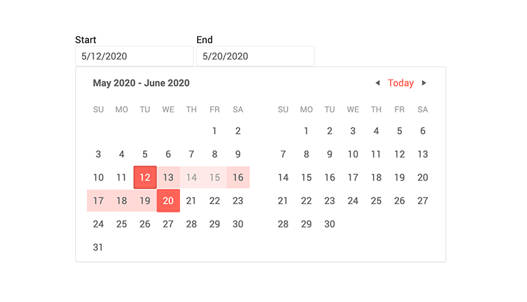 Daterange Picker Telerik Ui For Blazor