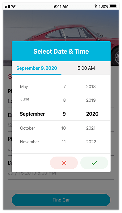 Telerik UI for Xamarin DateTimePicker  - Templates