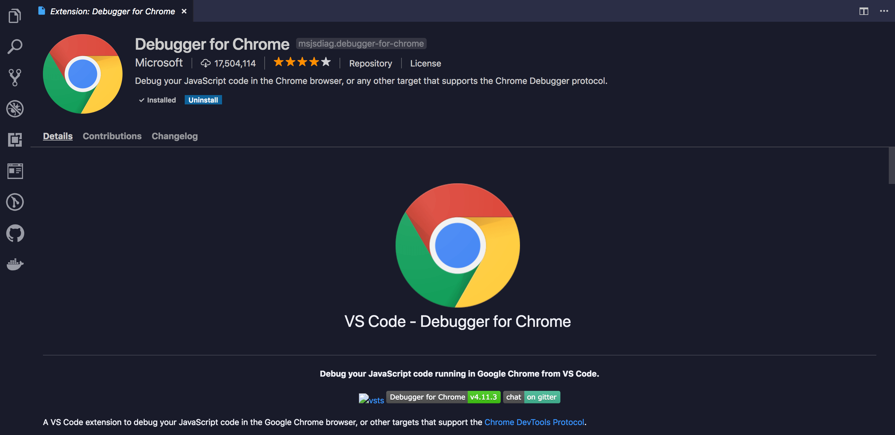 Debugger for chrome visual studio code настройка