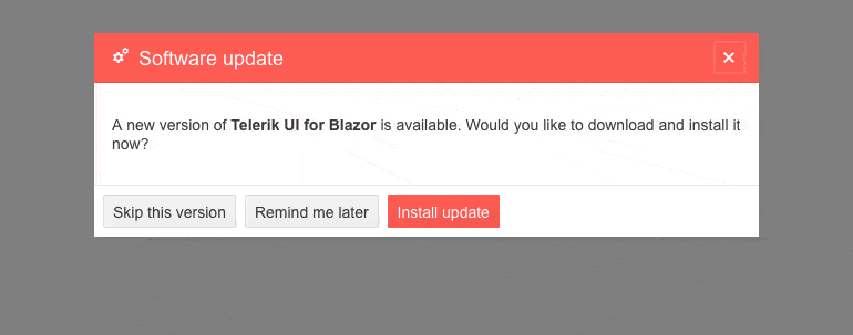 Telerik UI for Blazor Dialog Theming