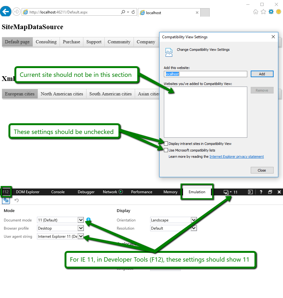 different-appearance-or-behavior-in-internet-explorer-on-local-and