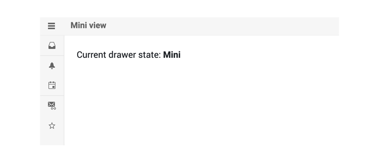 Telerik UI for Blazor Drawer Mini Mode
