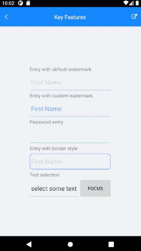 When we're on the First Name field, the keyboard shows entry suggestions. When we're on the password section, those entry suggestions go away.