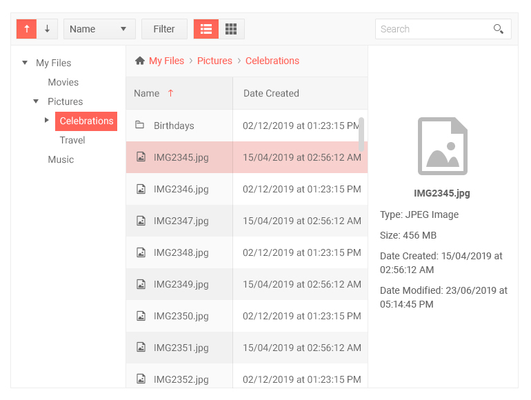 Telerik UI for ASP.NET MVC File Manager Telerik UI for ASP.NET MVC File Manager