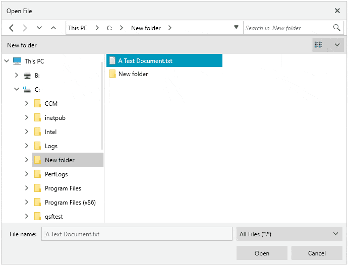 File Dialogs File Dialogs