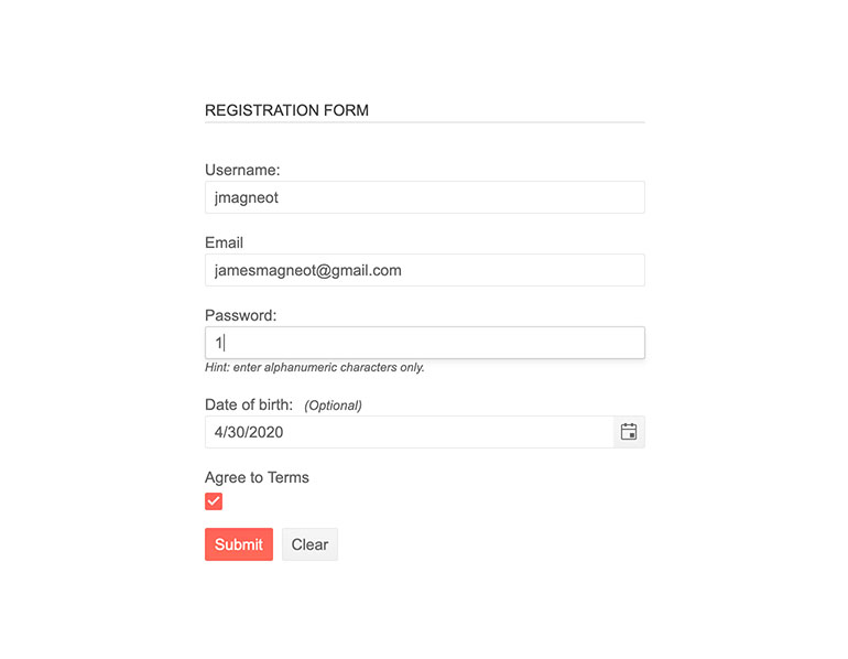 Telerik UI for ASP.NET MVC Form 