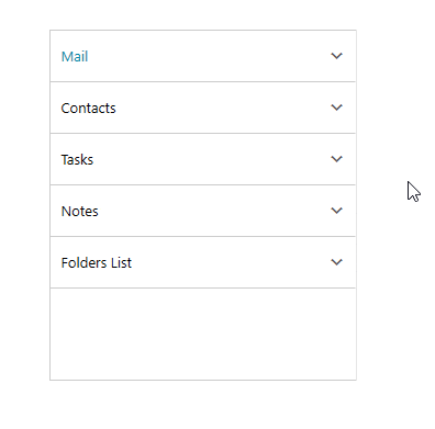 PanelBar Text Search Navigation