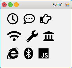 Glyph icons