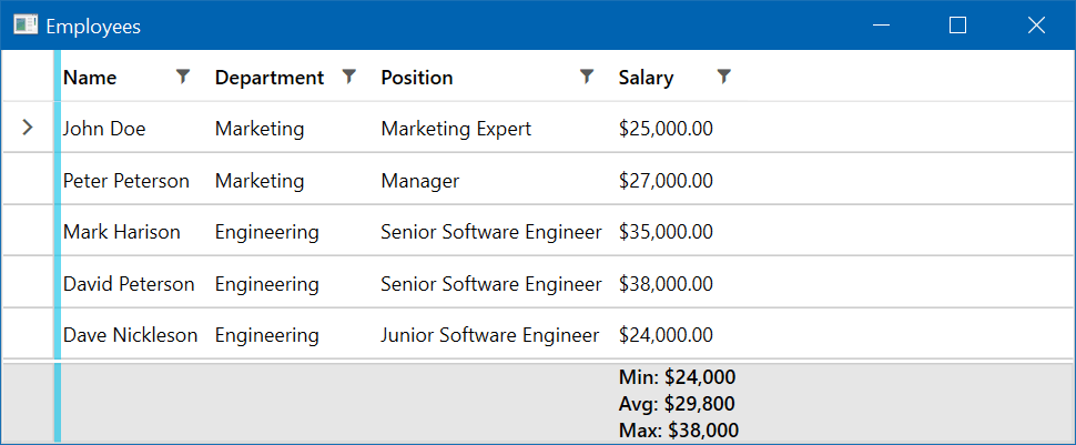 WPF DataGrid Columns WPF DataGrid Columns Image