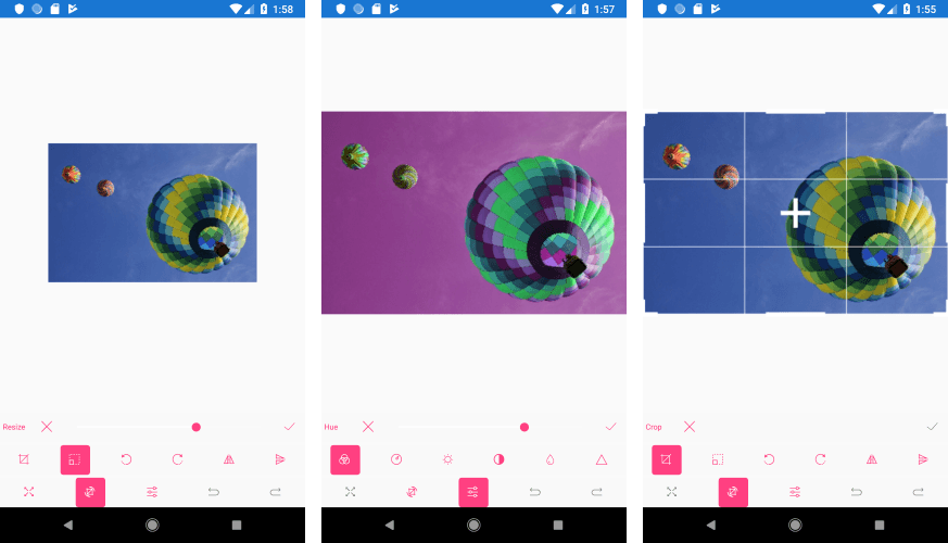 ImageEditor Toolbar on Android