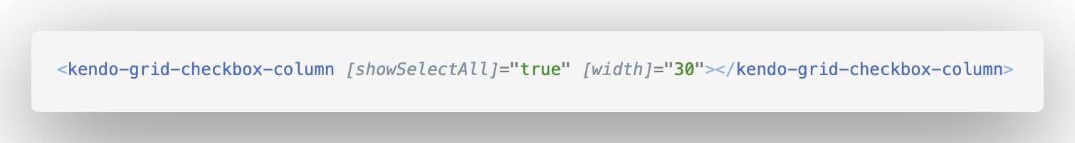 grid markup for a checkbox grid markup for a checkbox