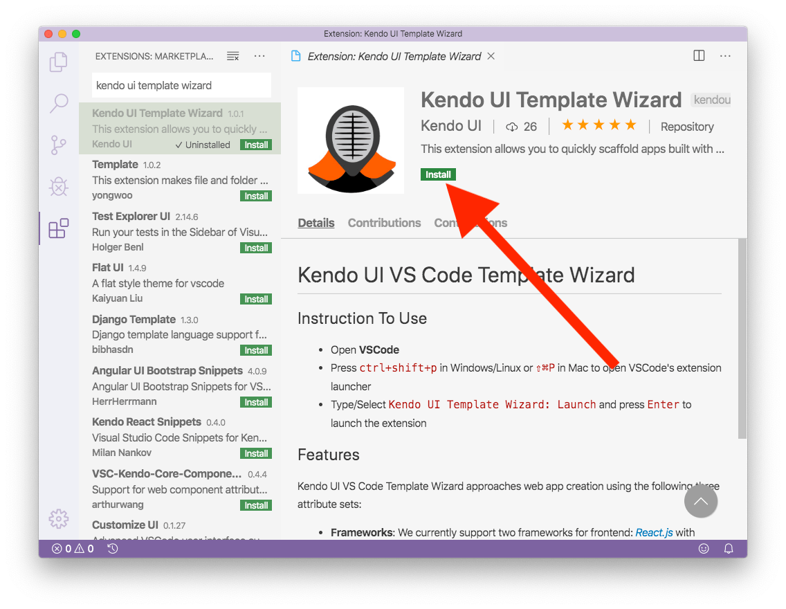 Introducing Kendo UI Template Wizard for Visual Studio Code