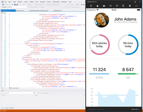 ItemTemplate Telerik Xamarin Item Template in VS 2019