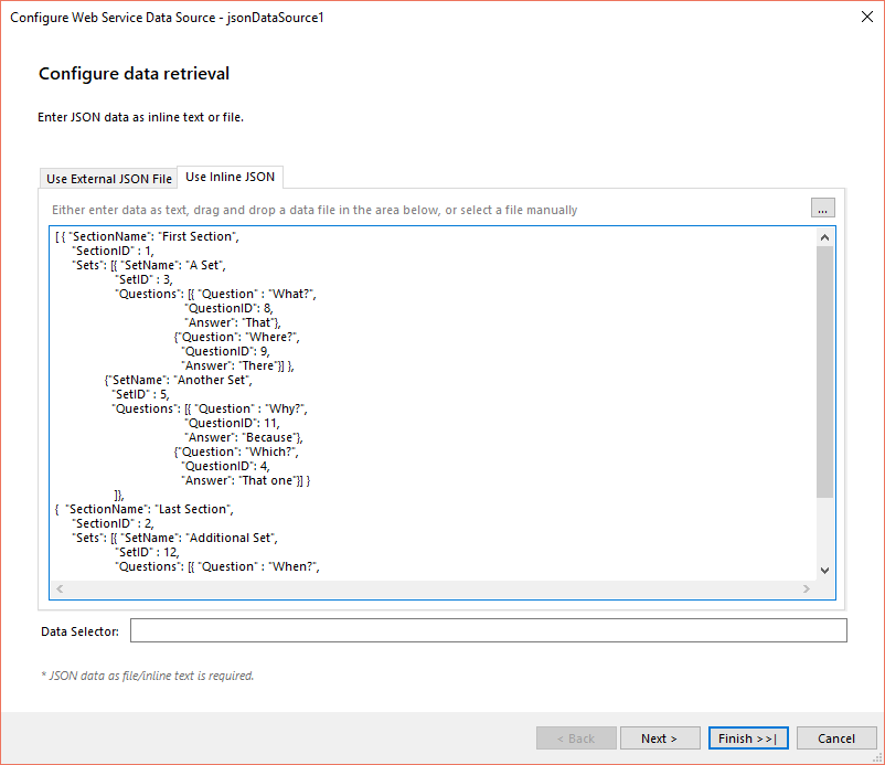 JSON Data Source