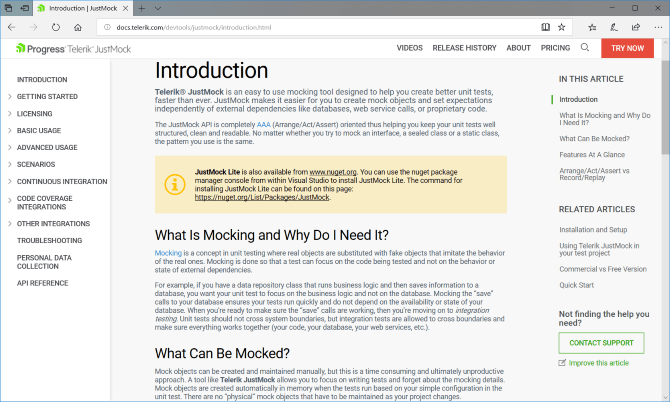 JustMockDocumentation JustMock documentation