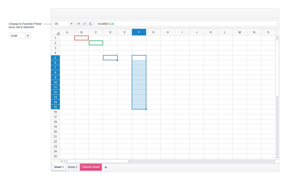 Kendo UI Spreadsheet