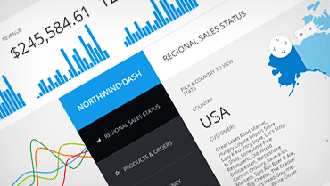 Responsive HTML5 JavaScript Demo Northwind Dashboard 