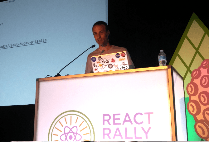 Kent C Dodds Speaking at React Rally 2019 Kent C Dodds at React Rally