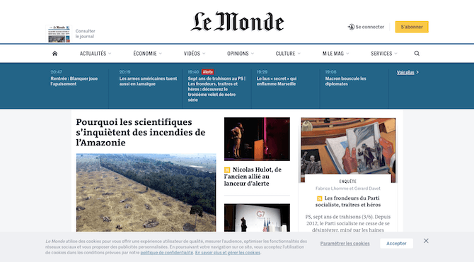 Le Monde Cookie Notice