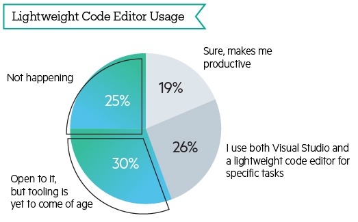 Lightweight code editors: developer vote