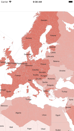 Map with multiple layers