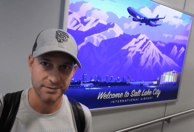 Eric Bishard leaving Salt Lake City Eric Bishard @ReactRally SLC Airport