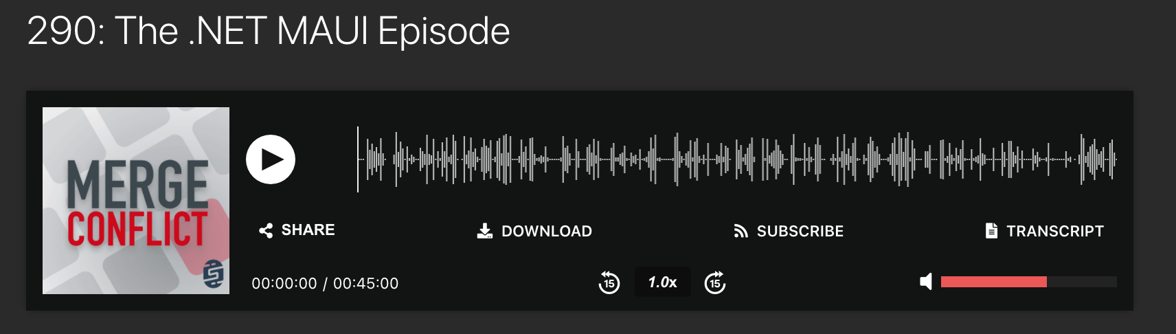 Merge Conflict Maui podcast screenshot
