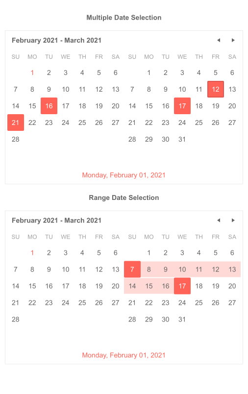 Core MultiViewCalendar Component Telerik UI for Core