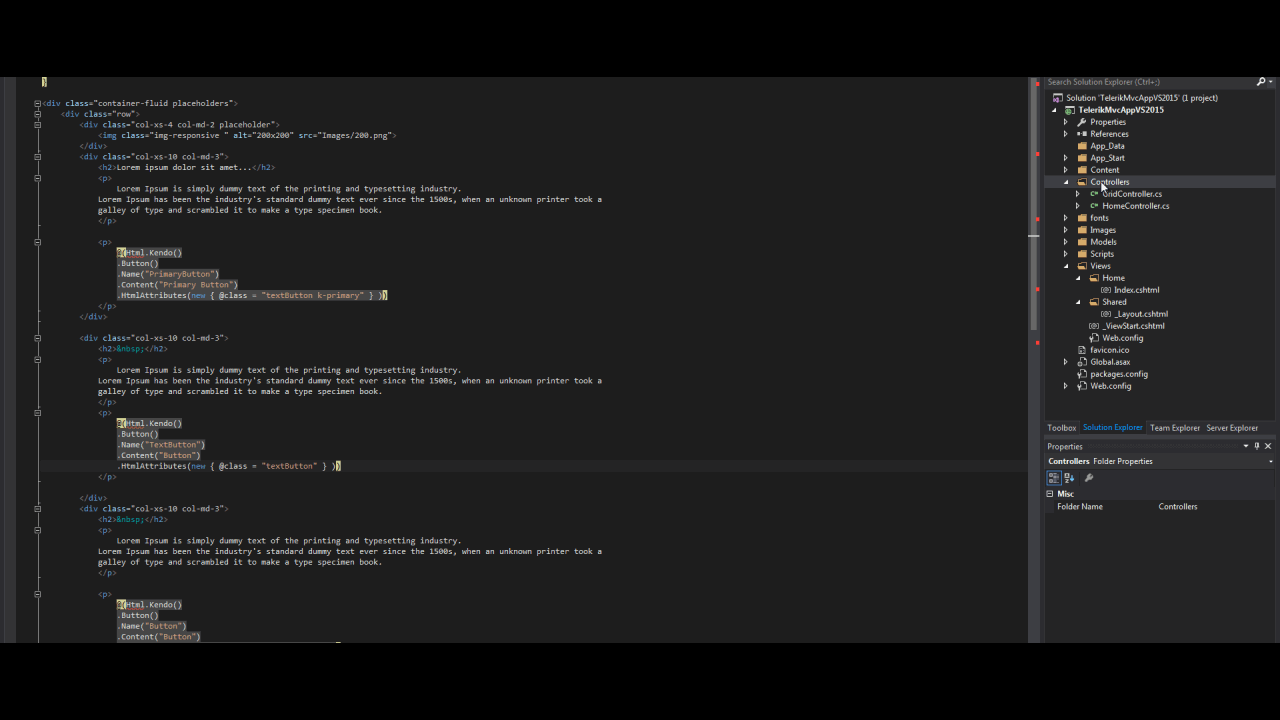 MVC Scheduler Scaffolding