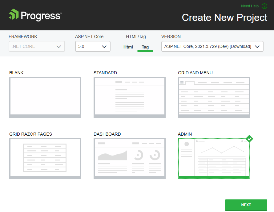 New Telerik UI for ASP.NET Core Demo Application with Razor Pages