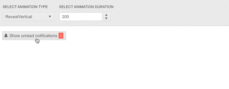 Telerik UI for Blazor Notification Animation