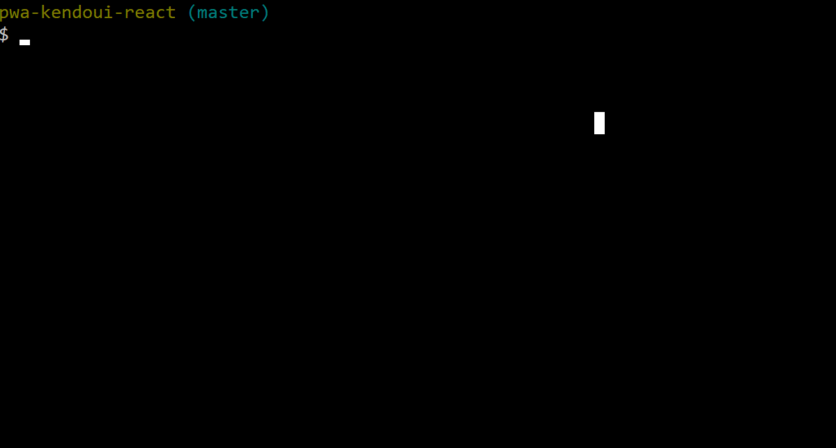 npmidefault a gif on installing a default theme from kendo ui