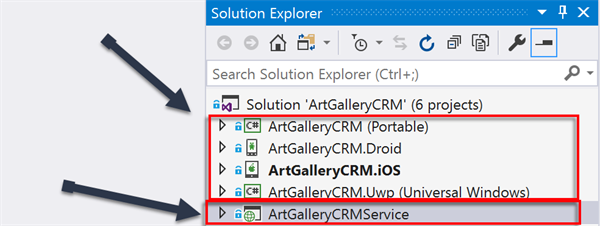 Single solution with combined projects Single solution with combined projects