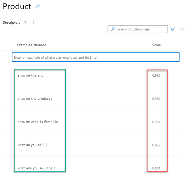 Product utterances