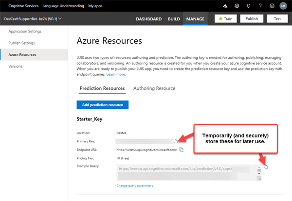 Azure Resources tab