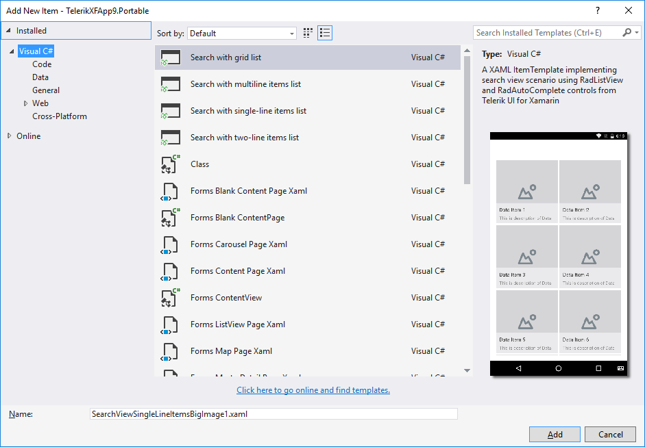 Visual Studio Item Templates