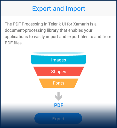 Telerik UI for Xamarin PDFProcessing