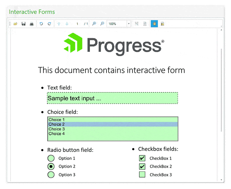 Telerik UI for WPF PdfViewer - Interactive Form Editing - Image