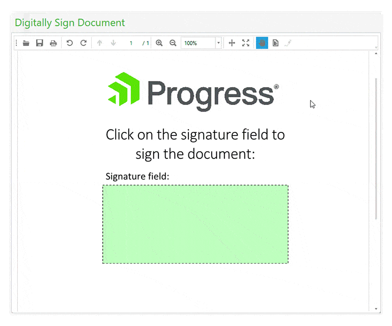 Document Signing in PDF Viewer control