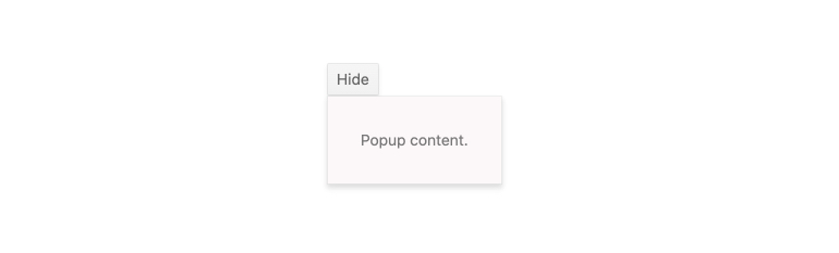 Popup - Overview
