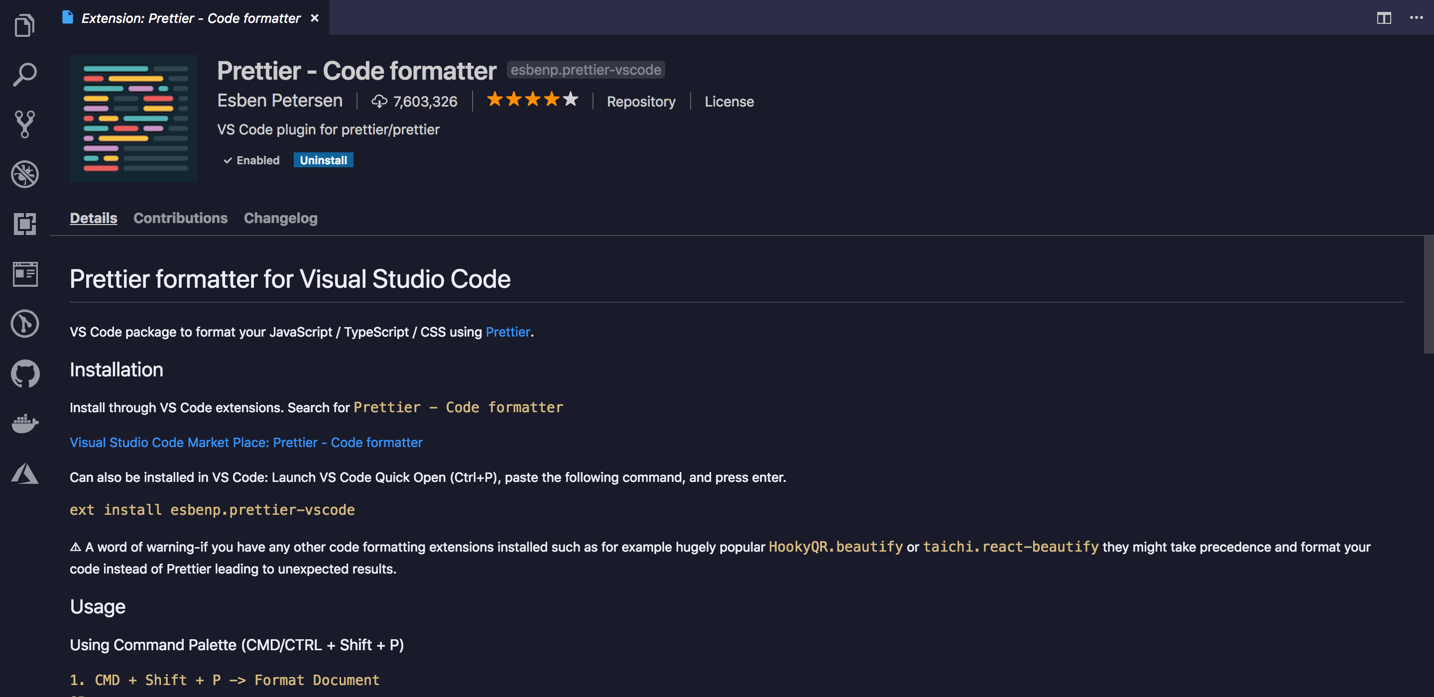 Visual Studio Code Auto Format Settings