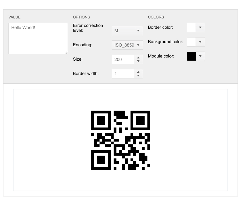 Telerik UI for ASP.NET Core QR Code