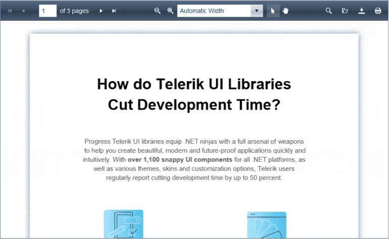 Telerik UI for ASP.NET AJAX RadPdfViewer Download or Print feature