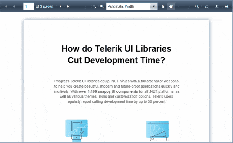 Telerik UI for ASP.NET AJAX RadPdfViewer Open Document feature