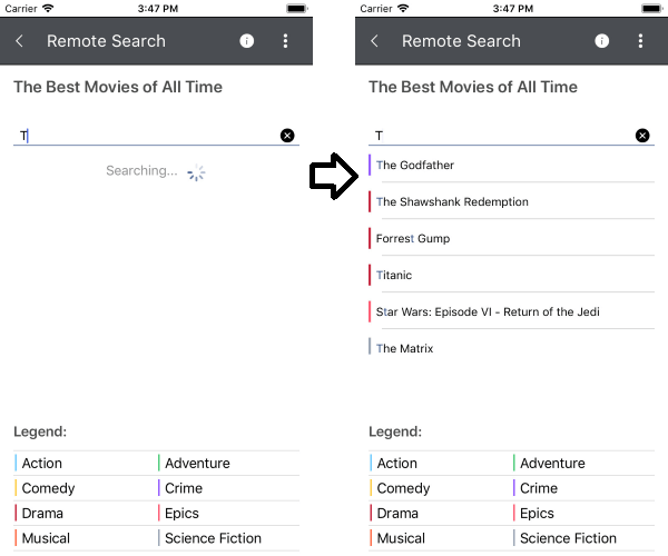 remote search functionality